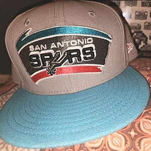 🏀 San Antonio Spurs Hardwood Classics New Era 59Fifty, Light Blue/Grey, 7 3/8"